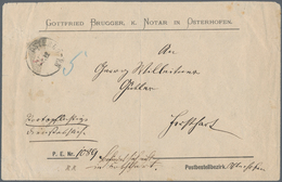 Bayern - Portomarken: 1876, OSTERHOFEN-PROVISORIUM LINKE HÄLFTE, 10 Pfg. Grau Schräg Halbiert Und Al - Autres & Non Classés