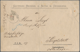 Bayern - Portomarken: 1876, OSTERHOFEN-PROVISORIUM RECHTE HÄLFTE, 10 Pfg. Grau Schräg Halbiert Und A - Sonstige & Ohne Zuordnung