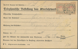 Bayern - Portomarken: 1910, 5 Pf. Wappen "Mietfuhrwerks-Bestellschein", Einmal Als Waagerechtes Paar - Autres & Non Classés