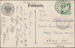 Bayern - Ganzsachen: 1906, Privatganzsache 5 Pf. "XV. Deutsches Bundesschießen München 1906." Ab "MU - Andere & Zonder Classificatie