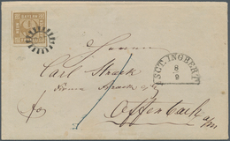 Bayern - Besonderheiten: 1862, "225" - SCT. INGBERT 8/9 Klar Auf Farbfrischer "9 Kr. Ockerbraun" Als - Other & Unclassified