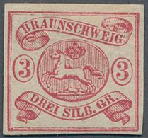 Braunschweig - Marken Und Briefe: 1861, 3 Sgr. Rosa In Ungebrauchter Kabinetterhaltung, Enorm Farbfr - Brunswick