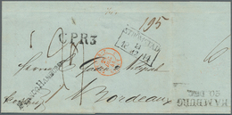 Hamburg - Schwedisch/Norwegisches Postamt: 1844, Teilfranco-Brief Mit Schwedischem Ra3 "STROMSTAD 11 - Autres & Non Classés