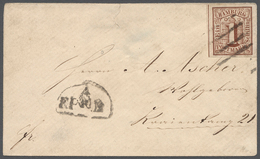 Hamburg - Marken Und Briefe: 1859, 1 S Rotbraun Als Portorichtige EF Auf Ortsbrief-Umschlag, Entwert - Hamburg