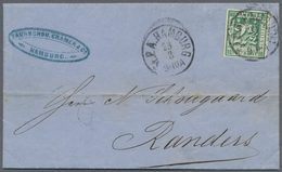 Hamburg - Marken Und Briefe: 1865, Wappen 2½ Schilling Dunkelgrün Breitrandig Geschnitten Auf Kabine - Hambourg