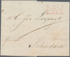 Hannover - Vorphilatelie: 1812, Ca: Kleiner Auslandsbrief Mit Rotem Departementsstempel "P. 124 P./L - Préphilatélie