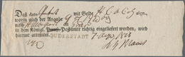 Hannover - Vorphilatelie: 1816, Kab.-Aufbrauchs-Postmeisterschein KÖNIGL.PREUSS.POSTAMT (preuss. Ges - Prephilately