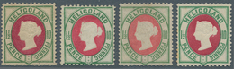 Helgoland - Marken Und Briefe: 1875, QV 1½ P/ 10 Pf Vier Marken In Verschiedenen Farben Ungebraucht, - Héligoland