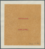 Helgoland - Marken Und Briefe: 1886,  Rahmen-Entwurf Mit Inschrift "HELIGOLAND 2½ PENCE 20 PFENNIG" - Héligoland