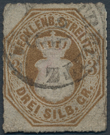 Mecklenburg-Strelitz - Marken Und Briefe: 1864, 3 Sgr Braunocker Sauber Und Zentral Entwertet, Signi - Mecklenbourg-Strelitz