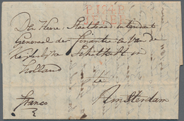 Oldenburg - Vorphilatelie: 1812, Faltbrief Mit Rotem Departement-Stempel "P. 124 P. JEVER" Und 3 Sei - Prephilately