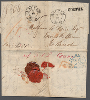 Preußen - Vorphilatelie: 1845, MAIL FROM PRUSSIA TO IRELAND, OPENED BY THE DEAD LETTER OFFICE IN AAC - Prephilately