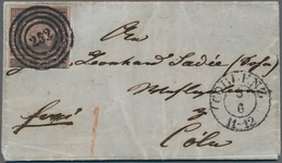 Preußen - Marken Und Briefe: 1851, 1 Sgr. Schwarz Auf Rot, Zwei Briefhüllen Je Mit Einzelfrankatur: - Sonstige & Ohne Zuordnung
