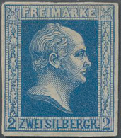 Preußen - Marken Und Briefe: 1857, 2 Sgr DUNKELBLAU Mit PLATTENFEHLER "L" (in Silbergroschen) MIT UN - Andere & Zonder Classificatie