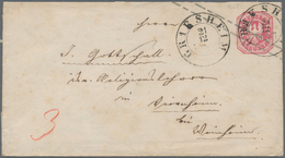 Preußen - Ganzsachen: 1867, 3 Kreuzer Rot Ganzsachenumschlag Entwertet Mit T&T-K2 "GRIESHEIM" (bei D - Autres & Non Classés
