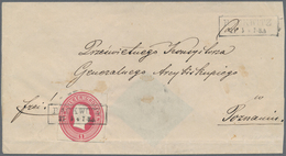 Preußen - Ganzsachenausschnitte: 1853, Ganzsachen-Ausschnitt 1 Sgr. Mit Links Oben Grauem Überdruck - Autres & Non Classés