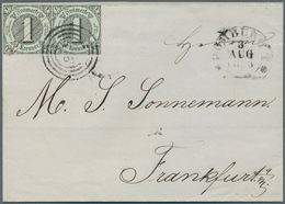 Thurn & Taxis - Marken Und Briefe: 1853, 1 Kr. Schwarz/graugrün Im Vollrandigen Luxus-Paar Auf Schön - Autres & Non Classés