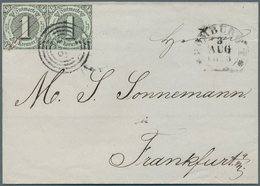 Thurn & Taxis - Marken Und Briefe: 1853, 1 Kr. Schwarz/graugrün Im Vollrandigen Luxus-Paar Auf Schön - Other & Unclassified