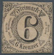 Thurn & Taxis - Marken Und Briefe: 1852, Freimarke 6 Kr. Auf Graurot Mit Normalem "t", Ungebraucht O - Autres & Non Classés