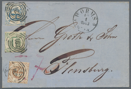 Thurn & Taxis - Marken Und Briefe: 1863, 1 Kr. Grün, 6 Kr. Blau Und 9Kr. Ocker/braun, Type I, Alle M - Autres & Non Classés