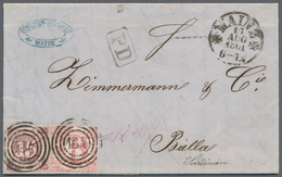 Thurn & Taxis - Marken Und Briefe: 1861, 21 Kreuzer-Frankatur, Bestehend Aus 15 Kr. Violett Und 6 Kr - Autres & Non Classés