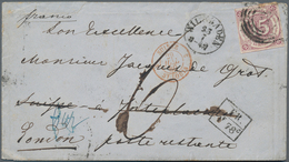 Thurn & Taxis - Marken Und Briefe: 1859, Ziffern 15 Kr. Llila Auf BRIEF IN DIE SCHWEIZ MIT NACHSENDU - Sonstige & Ohne Zuordnung