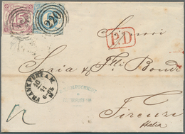 Thurn & Taxis - Marken Und Briefe: 1859/65 Ziffern 15 Kr. Braunpurpur Und 6 Kr. Blau, Unzentrisch Du - Autres & Non Classés