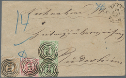 Thurn & Taxis - Marken Und Briefe: 1865 (Markenausgaben), 1 Kr. Grün, Senkrechtes Paar, 3 Kr. Karmin - Autres & Non Classés