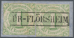 Thurn & Taxis - Landpoststempel: 1859 (Markenausgabe), (N) DR - FLÖRSHEIM, Ra 1 Schwarz Exakt Zentri - Autres & Non Classés