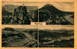 KOENIGSTEIN Elbe Gebirge  Deux Plis Dans La Carte - Koenigstein