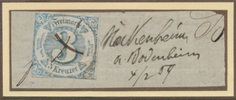 Thurn & Taxis - Postablagestempel: NACKENHEIM-BODENHEIM, Handschriftlicher Aufgabevermerk, Nebengese - Sonstige & Ohne Zuordnung