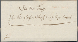 Württemberg - Vorphilatelie: 1807 Ca., KNITTLINGEN, Etwas Schwacher, Seltener Roter L1 Auf Komplette - Prephilately