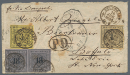 Württemberg - Marken Und Briefe: 1851, 18 Kr. Schwarz Auf Violettgrau, Type I Im Waagerechten Paar, - Autres & Non Classés
