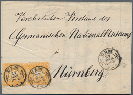 Württemberg - Marken Und Briefe: 1862, 3 Kreuzer Gelborange Im Waager. Paar Einzeln Entwertet Mit K2 - Sonstige & Ohne Zuordnung