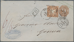 Württemberg - Marken Und Briefe: 1863 Wappen 9 Kr. Rötlichbraun Weit Gez. Auf GA-Umschlag 9 Kr. Brau - Sonstige & Ohne Zuordnung