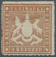 Württemberg - Marken Und Briefe: 1865. 9 Kr. Rötlichbraun, Ungebraucht Mit Originalgummi, Echt Und F - Sonstige & Ohne Zuordnung