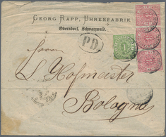 Württemberg - Marken Und Briefe: 1872, Auslandsbrief Der "Uhrenfabrik Georg Rapp" Frankiert Mit 1 Kr - Autres & Non Classés