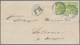 Württemberg - Marken Und Briefe: 1871, 1 Kreuzer Grün, 2 Exemplare Mit Sog. Schraffierter Wertziffer - Autres & Non Classés