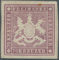 Württemberg - Marken Und Briefe: 1873, 70 Kreuzer Rotlila, Doppelte Linien, Allseits Breitrandig Mit - Autres & Non Classés