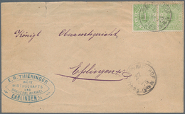 Württemberg - Marken Und Briefe: 1875, 1 Kreuzer Gezähnt Als Waag. Paar Auf Ortsbrief (kleiner Einri - Sonstige & Ohne Zuordnung