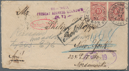Württemberg - Marken Und Briefe: 1893/1894, 10 Pf Rot Im Paar A. Brief Von Oberndorf Nach New York U - Sonstige & Ohne Zuordnung