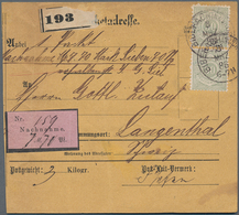 Württemberg - Marken Und Briefe: 1886, Paketkartenadresse über Ein Nachnahmepaket Ab BIBERACH Franki - Sonstige & Ohne Zuordnung