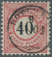 Württemberg - Marken Und Briefe: 1900, Freimarke 40 Pf Karminrot/ Schwarz Mit Distributionsstempel R - Sonstige & Ohne Zuordnung
