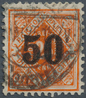 Württemberg - Marken Und Briefe: 1923, 50 Auf 25 Pfg. Ziffern In Raute Rotorange, Zeitgerecht Entwer - Sonstige & Ohne Zuordnung