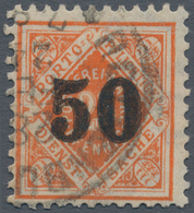 Württemberg - Marken Und Briefe: 1923, Dienstmarke 25 Pf Mit Aufdruck 50 (PF) Bedarfsgebrauchtes Exe - Autres & Non Classés