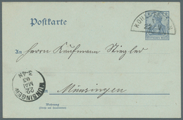 Württemberg - Bahnpost: 1903, Halbkreis-Bahnpost-Stpl. "KOHLSTETTEN 22 / V" Auf Germania Postkarte 2 - Autres & Non Classés