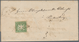 Württemberg - Bahnpost: 1863/1864, "MOCHENWANGEN" Sehr Seltener Bahnpost-Segmentstempel 2x Abgeschla - Autres & Non Classés