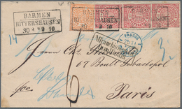 Norddeutscher Bund - Marken Und Briefe: 1868, ½ Gr. Orange Und Senkrechter Dreierstreifen 1 Gr. Karm - Autres & Non Classés