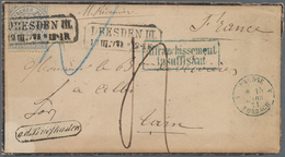 Norddeutscher Bund - Marken Und Briefe: 1871, 2 Gr. Blau Auf Trauerbrief Von "DRESDEN 12.3." Nach Fr - Sonstige & Ohne Zuordnung