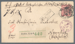 Norddeutscher Bund - Stempel: „DRESDEN F. N 2. 4/5 68" - Franco-K1 In Lila, Klar Nebengesetzt Auf GS - Altri & Non Classificati